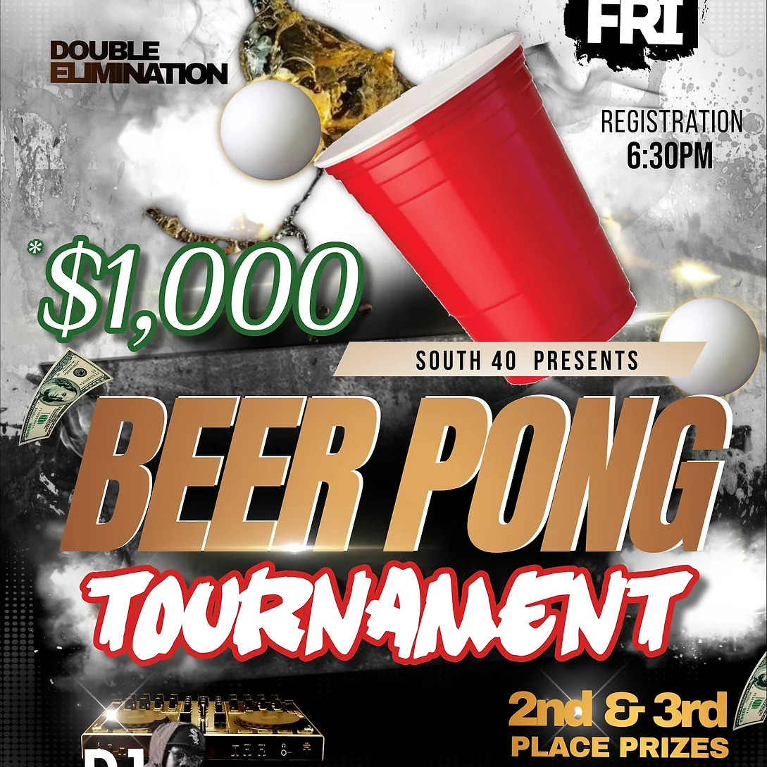 beer pong tournament poster