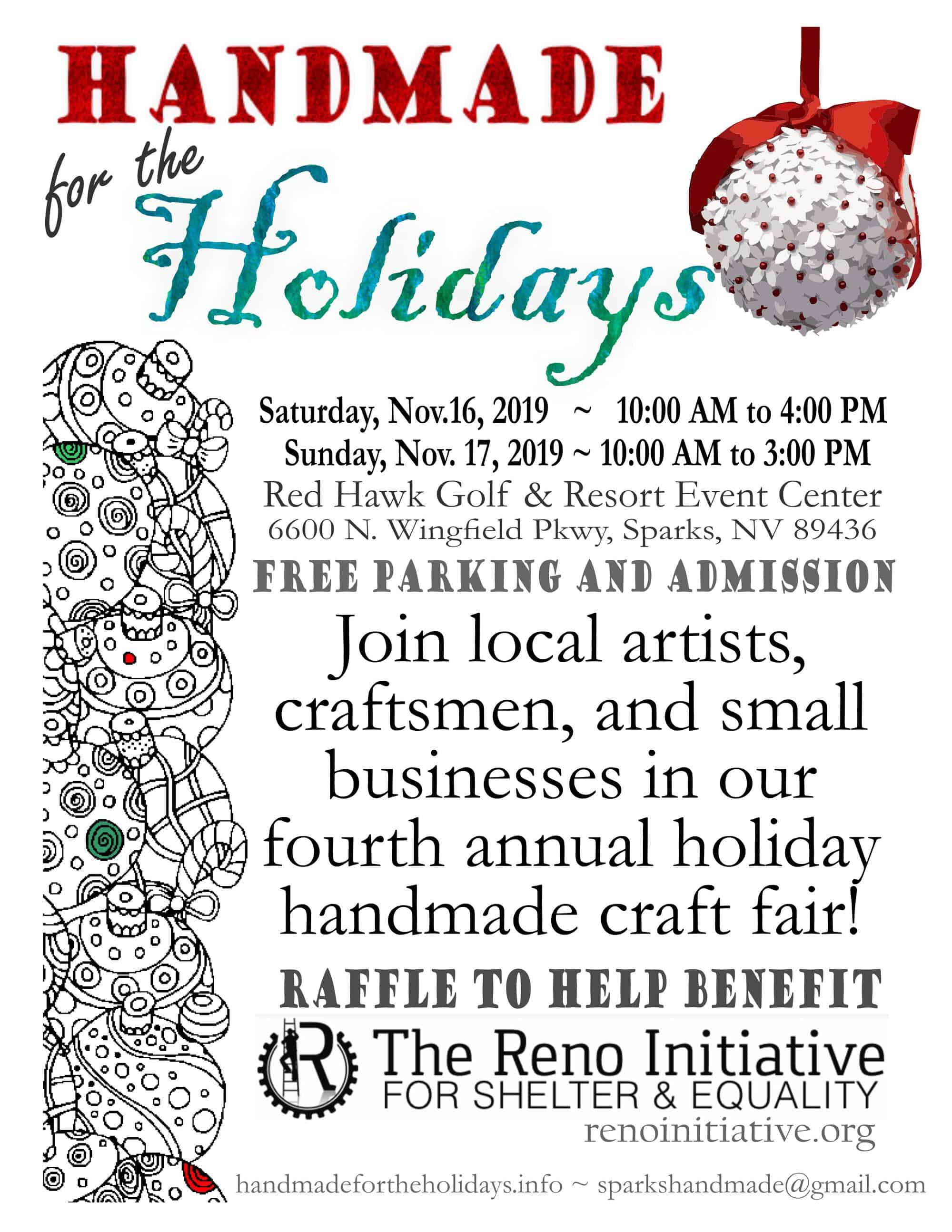 Handmade for the Holidays RenoSparks Events Nevada Events