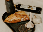 Wandering Wyld, Handbuilding Pottery - Garlic Grater Tray Oil Bottle OR Sushi Serving Set