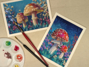 Wandering Wyld, Painting Magical Mushrooms with Mozy Studios