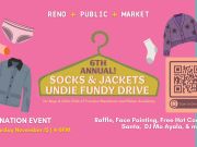 Reno Public Market, Annual Socks & Jackets Undy Fundy Drive