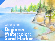 Arts for All Nevada, Beginner Watercolor: Sand Harbor