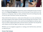 Nevada Humane Society, Paws and Programs Open House