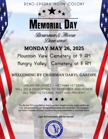 Reno-Sparks Indian Colony, Memorial Day Remember & Honor Dedication