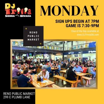 DJ Trivia, Reno Public Market Mondays