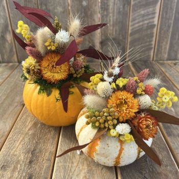 Wandering Wyld, Dried Pumpkin Floral Centerpiece Workshop