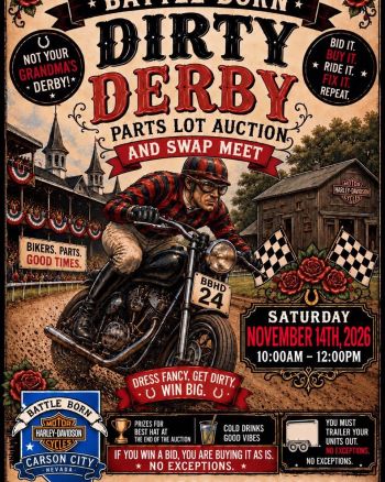 Battle Born Harley-Davidson, Dirty Derby Parts Lot Auction & Swap Meet
