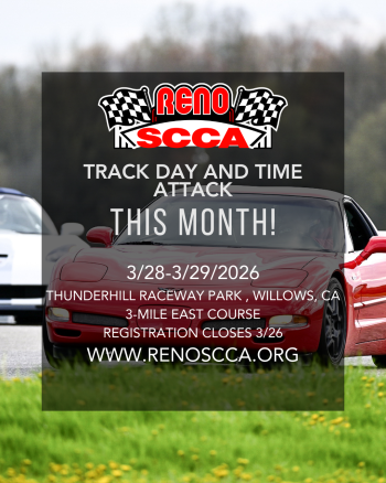 Reno SCCA, SCCA Reno Region Track Day/Time Attack #1 at Thunderhill Raceway