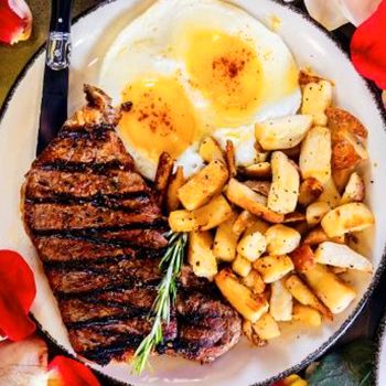 Champagne & Chocolate, Steak and Eggs