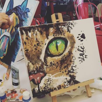 All Fired Up at The Hot Spot, Canvas Paintings