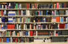 books on library shelf