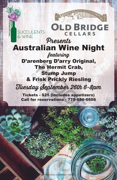 Succulents & Wine, Australian Wine Night