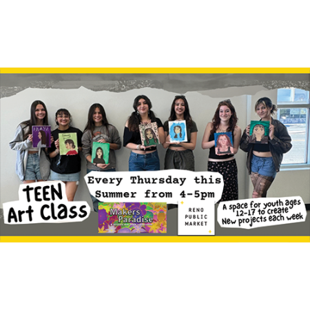 Reno Public Market, Thursday Teen Art Class at Maker's Paradise | Reno Public Market