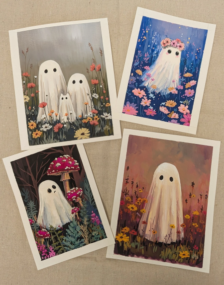 Wandering Wyld, Ghost Portraits in Gouache with Mozy Studio