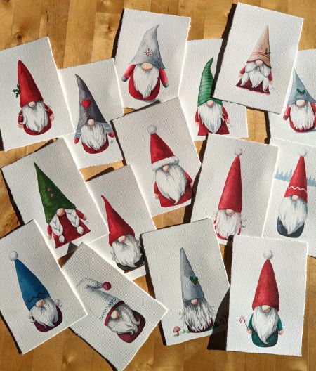 Wandering Wyld, Painting Holiday Gnomes with Mozy Studio