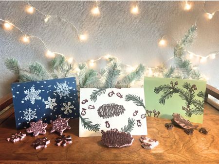 Wandering Wyld, Hand-Stamped Holiday Cards Workshop