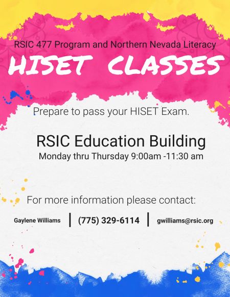 Reno-Sparks Indian Colony, HISET Classes