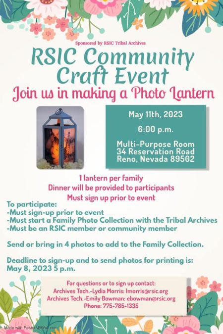 Reno-Sparks Indian Colony, RSIC Community Craft Event