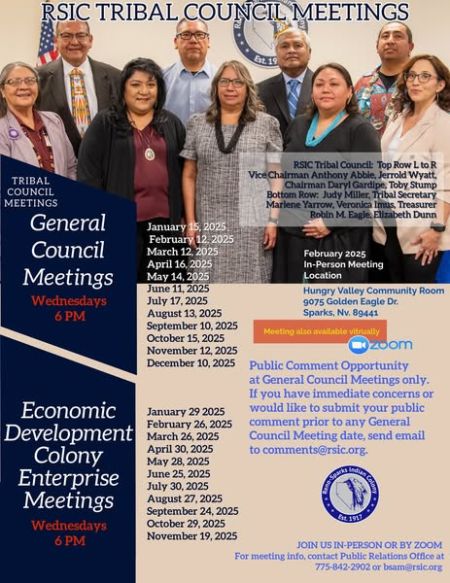 Reno-Sparks Indian Colony, General Council Meetings