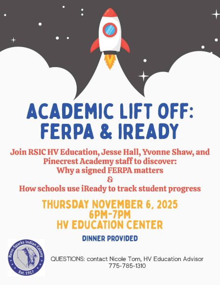 Reno-Sparks Indian Colony, Academic Lift Off: Ferpa & iReady