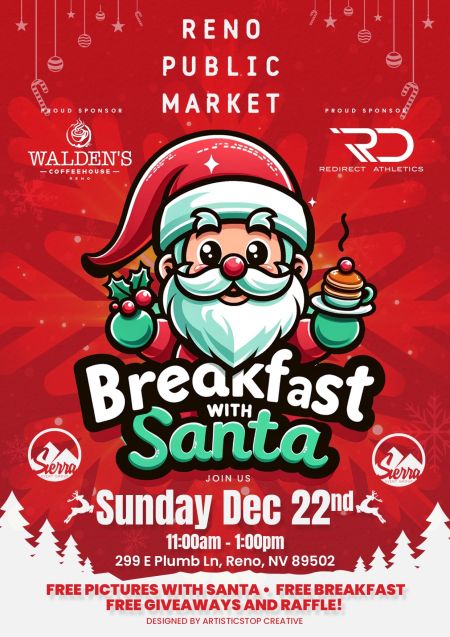 Reno Public Market, Breakfast With Santa