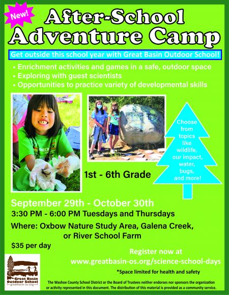 After-School Adventure Camp | Great Basin Outdoor School | Nevada Events