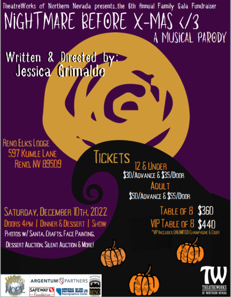 TheatreWorks of Northern Nevada, 6th Annual Family Gala Fundraiser