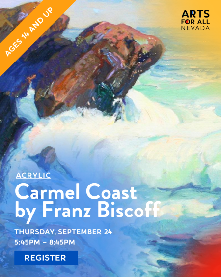 Arts for All Nevada, Thursday Painting Class: Carmel Coast by Franz Biscoff