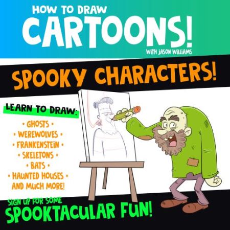 Arts for All Nevada, How To Draw Spooky Cartoons