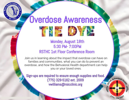 Reno-Sparks Indian Colony, Overdose Awareness Tie Dye