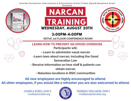 Reno-Sparks Indian Colony, Narcan Training