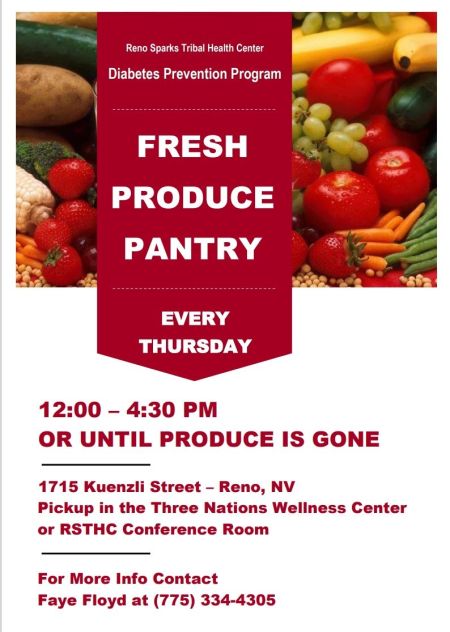 Reno-Sparks Indian Colony, Weekly Food Pantry
