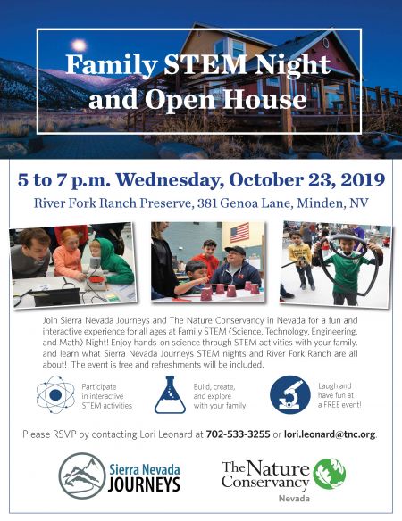The Nature Conservancy in Nevada, Family STEM Night and Open House