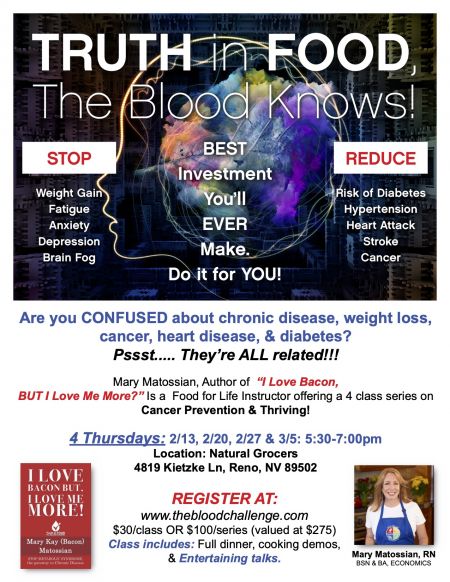 The Blood Challenge!, Natural Grocers: Truth in Food, the Blood Knows!