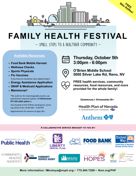 Reno-Sparks Events, 2023 Family Health Festival