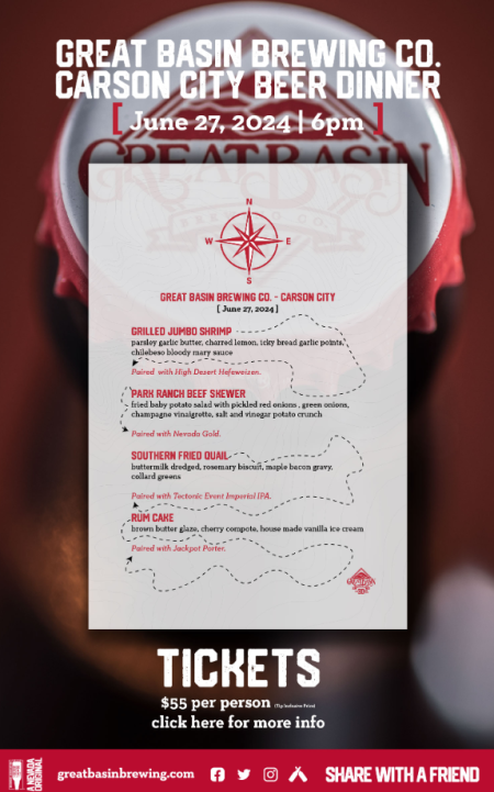 Great Basin Brewing Company, Carson City Beer Dinner