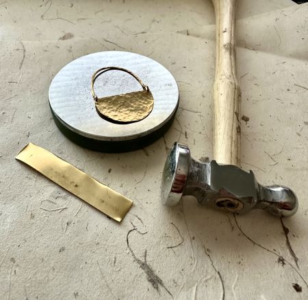 Wandering Wyld, Hammered Brass Earrings Workshop