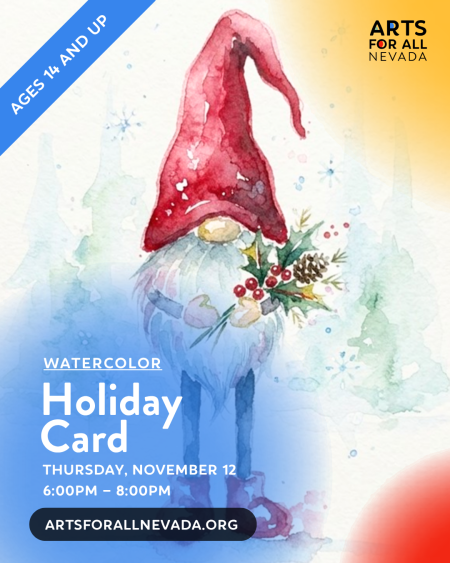 Arts for All Nevada, Monthly Watercolor: Holiday Card