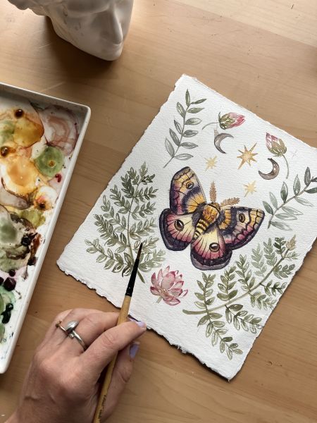 Wandering Wyld, Watercolor Butterflies: The Art of Metamorphosis