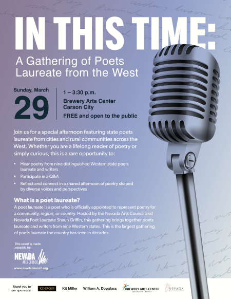 Nevada Humanities, In This Time: A Gathering of Poets Laureate from the West