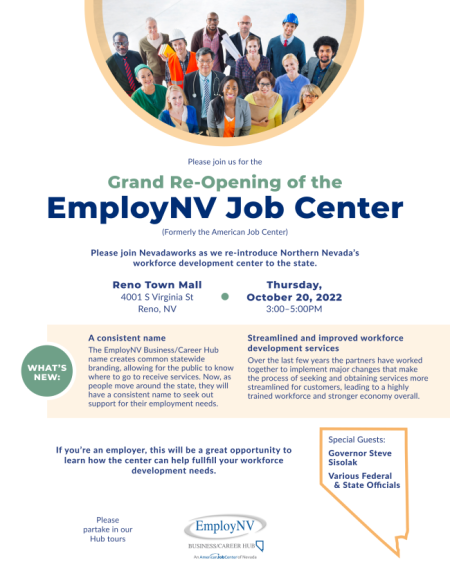 Reno Town Mall, Grand Re-Opening of EmployNV Job Center