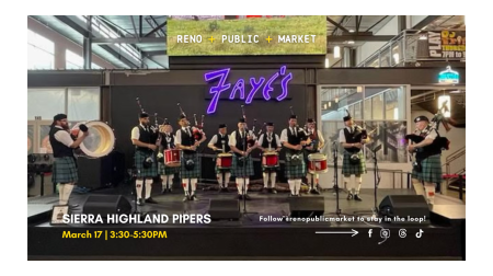 Reno Public Market, Sierra Highland Pipers