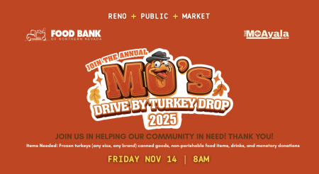 Reno Public Market, Mo's Annual Turkey Drop at Reno Public Market