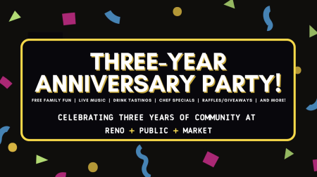 Reno Public Market, Reno Public Market's Three-Year Anniversary Party!