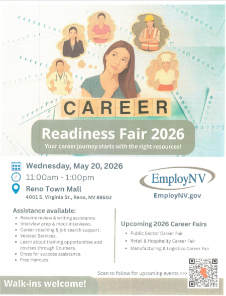 Reno Town Mall, Career Readiness Fair 2026