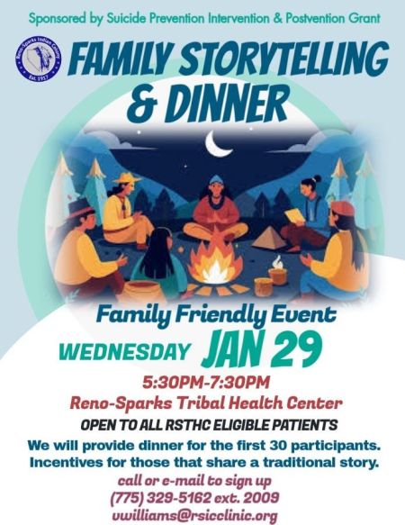 Reno-Sparks Indian Colony, Family Storytelling & Dinner