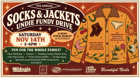 Reno Public Market, 7th Annual Socks & Jackets Undie Fundy Drive at Reno Public Market
