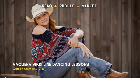 Reno Public Market, Line Dancing With Vaquera Vikki at Reno Public Market