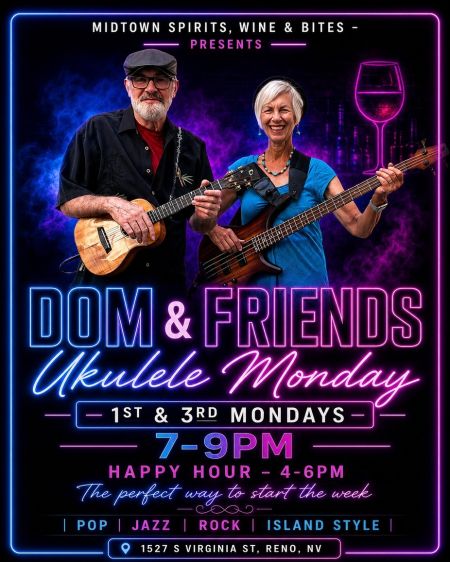 Midtown Spirits, Wine & Bites, Ukelele Monday with Dom & Friends